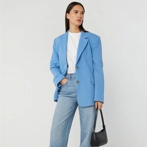 OAK+FORT PACIFIC COAST LINEN BLAZER SIZE XS